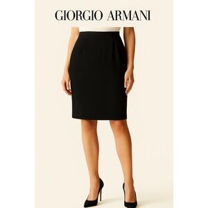 Giorgio Armani Black‎ Straight Skirt IT 42 / US 4 – Below Knee Length